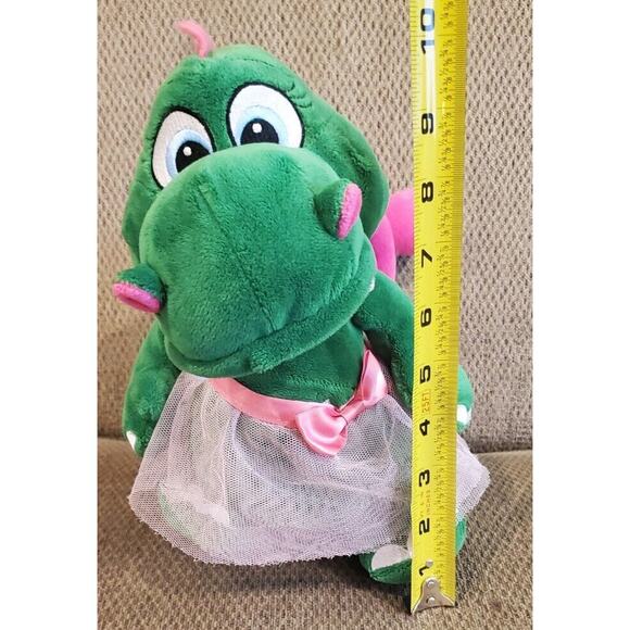 Legoland Green Dinosaur Pink Spikes and Wings Pink Skirt Embroidered Eyes - Picture 8 of 10